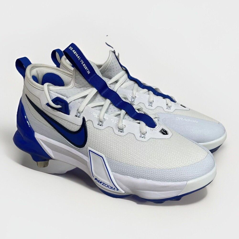 Nike Force Zoom Trout 9 Men 7 Elite Metal White Blue Baseball Cleats FB2906-105